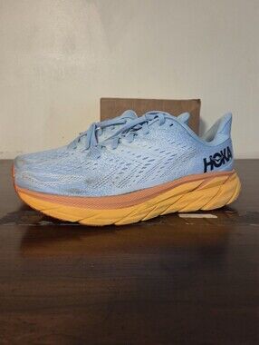 Hoka Clifton 8 Running Shoes Blue Women's Sz 10B Pre Owned